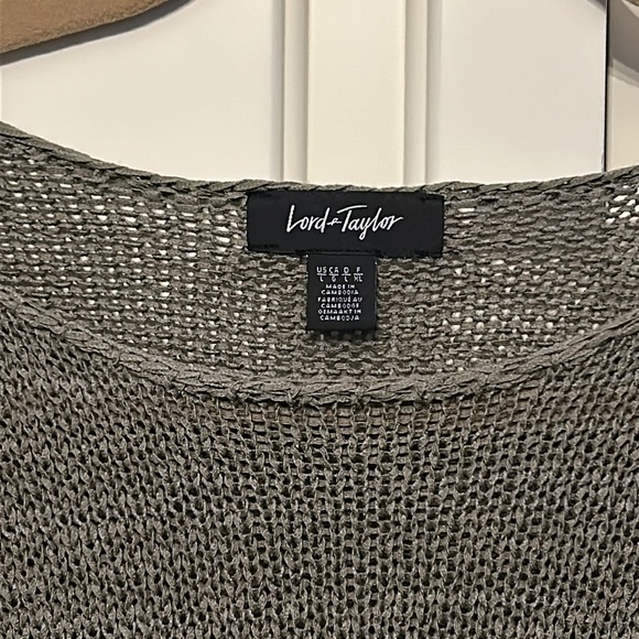 Lord & Taylor Olive Green Knit Sweater Women’s Large - Picture 2 of 7